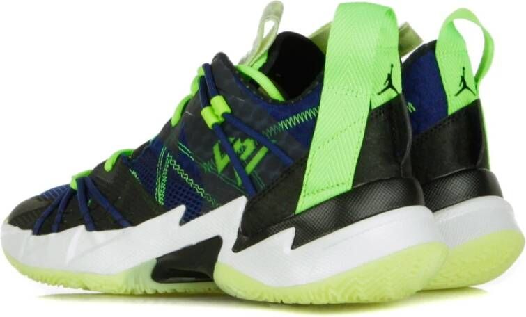Jordan Hoge Basketbalschoenen Zwart Blauw Limoen Multicolor Heren