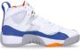 Jordan Hoge Top Basketbalsneaker Wit Blauw Oranje White Heren - Thumbnail 3