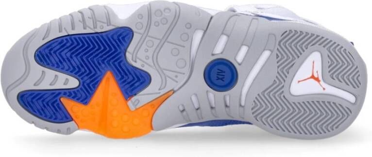 Jordan Hoge Top Basketbalsneaker Wit Blauw Oranje White Heren
