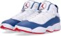 Jordan Hoge Top Sneaker Rings Wit Blauw Rood Multicolor Heren - Thumbnail 4