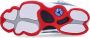 Jordan Hoge Top Sneaker Rings Wit Blauw Rood Multicolor Heren - Thumbnail 6