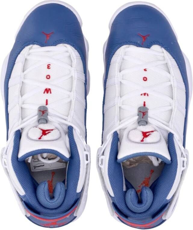 Jordan Hoge Top Sneaker Rings Wit Blauw Rood Multicolor Heren