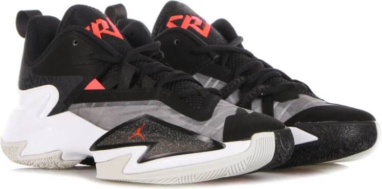 Jordan Lage basketbalschoen met Zoom-eenheid Black Heren