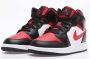 Jordan Air 1 Mid Heren Black White Fire Red Heren - Thumbnail 2