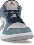 Jordan Air 1 Mid SE Franse Sneakers Blauw Dames - Thumbnail 50