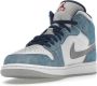 Jordan Air 1 Mid SE Franse Sneakers Blauw Dames - Thumbnail 55