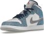 Jordan Air 1 Mid SE Franse Sneakers Blauw Dames - Thumbnail 56