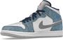 Jordan Air 1 Mid SE Franse Sneakers Blauw Dames - Thumbnail 58