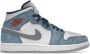 Jordan Air 1 Mid SE Franse Sneakers Blauw Dames - Thumbnail 42