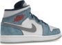 Jordan Air 1 Mid SE Franse Sneakers Blauw Dames - Thumbnail 75