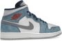 Jordan Air 1 Mid SE Franse Sneakers Blauw Dames - Thumbnail 76