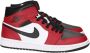 Jordan Zwarte Nike Hoge Sneaker Mid Chicago Black Toe 554724 069 - Thumbnail 6