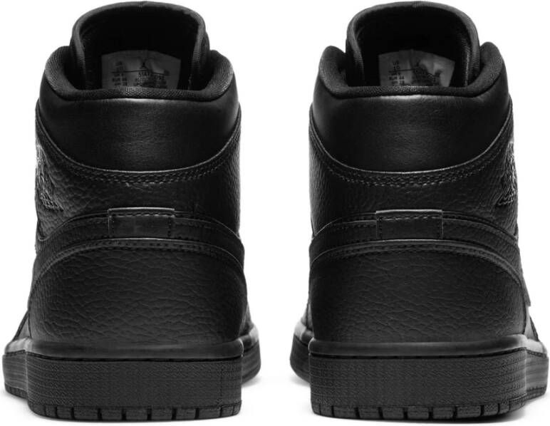 Nike Triple Black Air Jordan 1 Mid Sneakers Zwart Heren