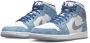 Jordan Air 1 Mid SE Franse Sneakers Blauw Dames - Thumbnail 2