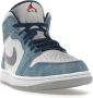 Jordan Air 1 Mid SE Franse Sneakers Blauw Dames - Thumbnail 11