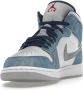 Jordan Air 1 Mid SE Franse Sneakers Blauw Dames - Thumbnail 16