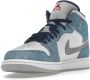Jordan Air 1 Mid SE Franse Sneakers Blauw Dames - Thumbnail 17