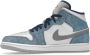 Jordan Air 1 Mid SE Franse Sneakers Blauw Dames - Thumbnail 21