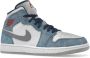 Jordan Air 1 Mid SE Franse Sneakers Blauw Dames - Thumbnail 7