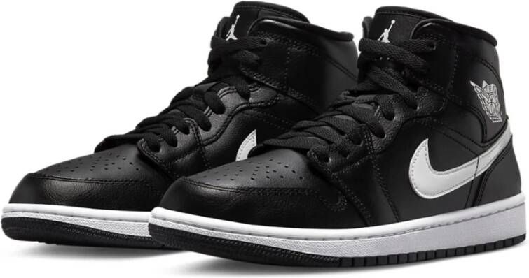 Jordan Dames Air 1 Mid Sneakers Zwart Dames