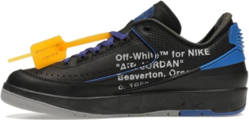 Jordan Retro Low Off-White Zwart Blauw Sneaker Zwart Heren