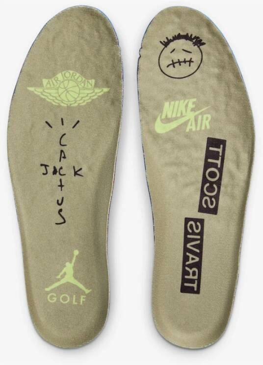 Jordan Travis Scott Golf Laag Neutral Olive Multicolor Heren