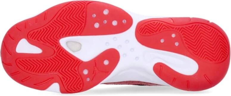 Jordan Zwarte lage sneaker met rode accenten Multicolor Dames