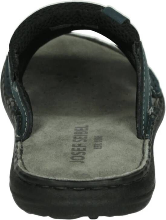 Josef Seibel Blauwe Leren Slippers Vincent 07