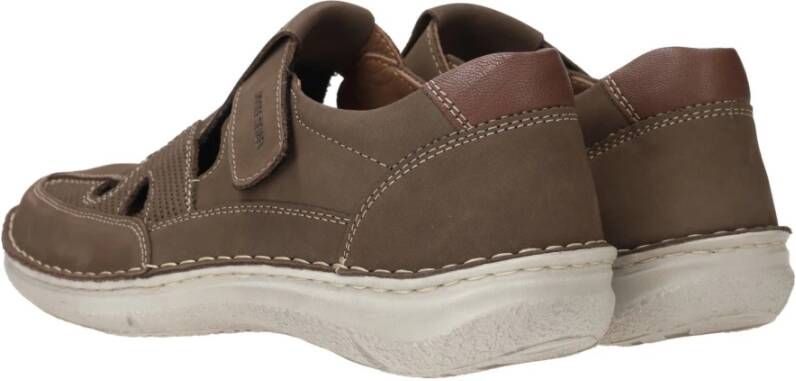 Josef Seibel Bruine leren comfort sandalen Brown Heren