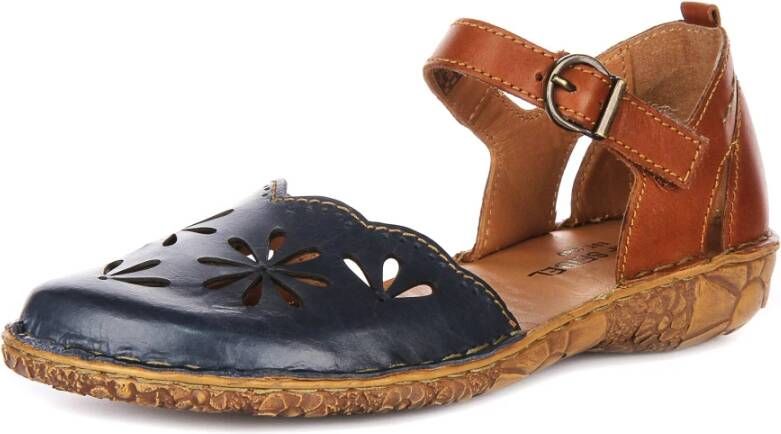 Josef Seibel Florale leren sandalen