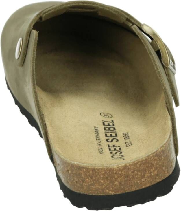 Josef Seibel Groene Nubuck Slipper Muiltje Hermine 04