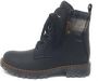 Josef Seibel Marta 52 Zwart Geruite Enkellaarsjes Black Dames - Thumbnail 4