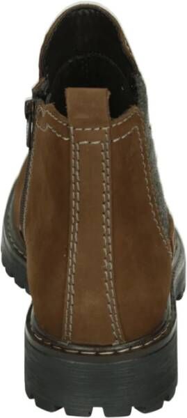 Josef Seibel Westerse Laars Cognac Nubuck Rubberen Zool