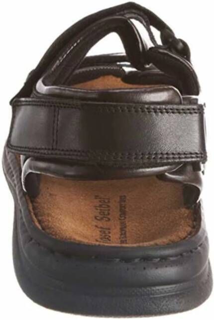 Josef Seibel Zwarte Sandalen Black Heren