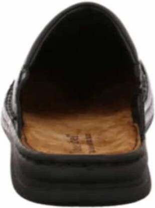 Josef Seibel Zwarte Slippers Black Heren