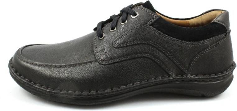 Josef Seibel Zwarte Veterschoen Black Heren
