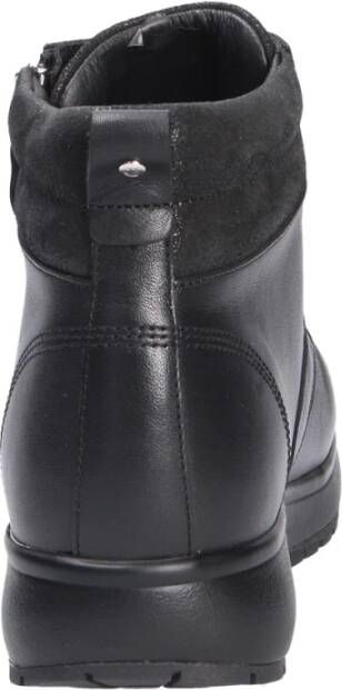Joya Dames Leren Enkellaarzen Black Dames