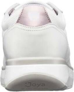 Joya Witte leren veterschoenen voor dames