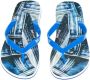 Just Cavalli Logo Mannen Flip-Flops Beachwear Schoenen Blue Heren - Thumbnail 3