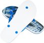 Just Cavalli Logo Mannen Flip-Flops Beachwear Schoenen Blue Heren - Thumbnail 6