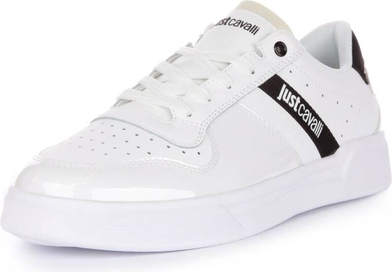 Just Cavalli Minimalistische Witte Sneakers Stijlvol Ontwerp