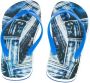 Just Cavalli Logo Mannen Flip-Flops Beachwear Schoenen Blue Heren - Thumbnail 10