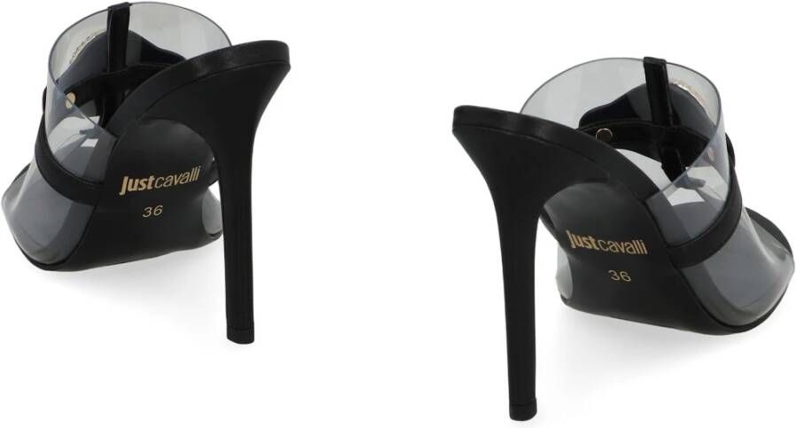 Just Cavalli Stiletto Heel Leren Muiltjes
