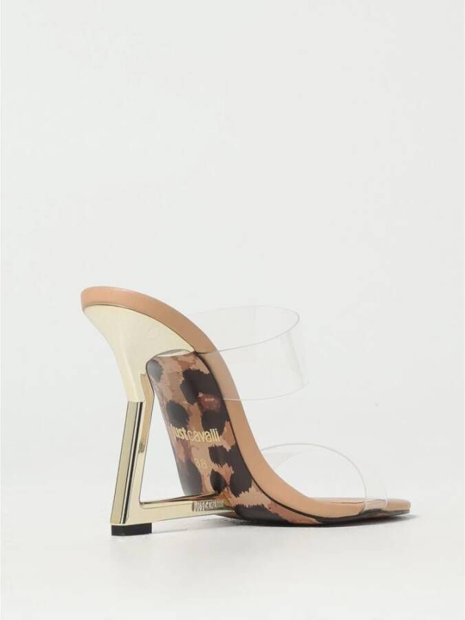 Just Cavalli Transparante Band Hak Sandalen