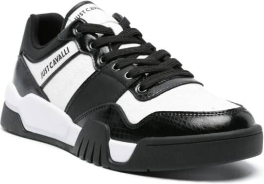 Just Cavalli Witte Sneakers met Patent Python PU Gestempeld Leer White Heren