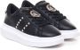 Just Cavalli Zwarte Leren Sneakers met Zijtassen Black Dames - Thumbnail 2