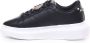 Just Cavalli Zwarte Leren Sneakers met Zijtassen Black Dames - Thumbnail 4
