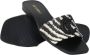 Just Cavalli Zwarte slippers met raffiaband voor dames - Thumbnail 2
