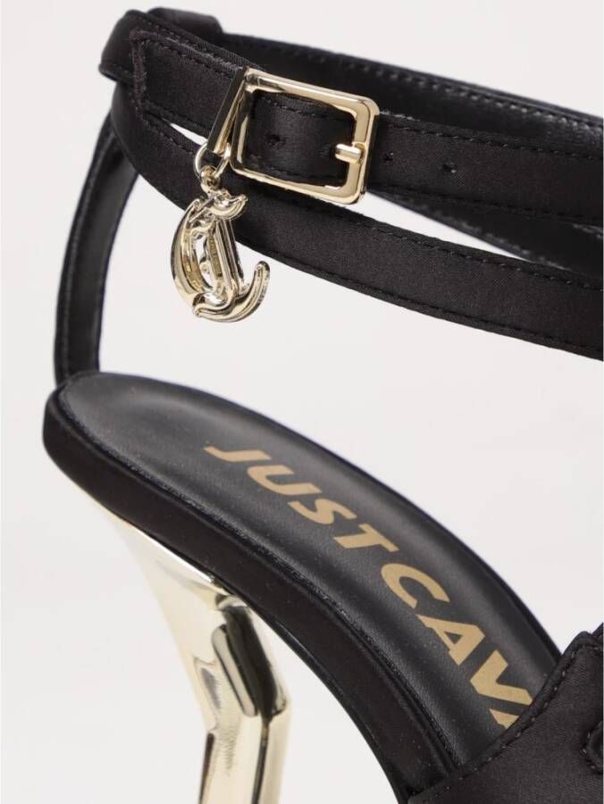 Just Cavalli Zwarte Stiletto Sandalen