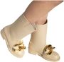 JW Anderson Lage Hak Kettinglaarzen Beige Dames - Thumbnail 6